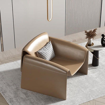 U Shape Armchair, Leather-Weilai Concept-Weilai Concept