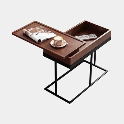 Hay Storage Side Table, Walnut-Weilai Concept-Weilai Concept