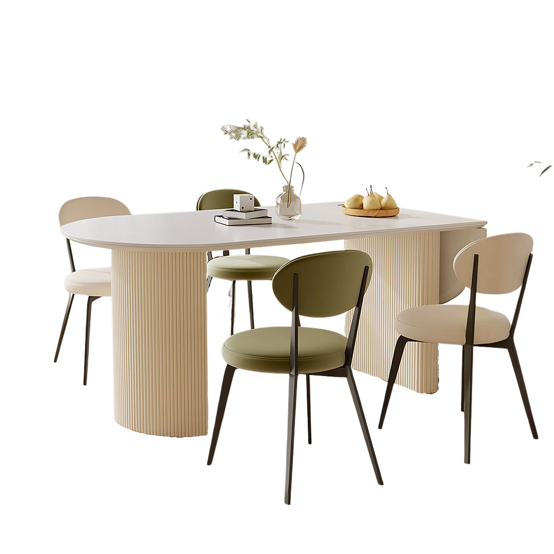 pacheco foldable dining table, oval in dining room