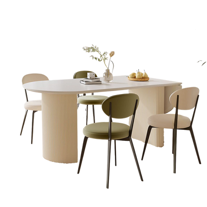 pacheco foldable dining table, oval in dining room