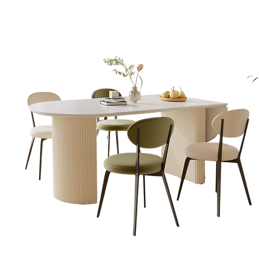 pacheco foldable dining table, oval in dining room