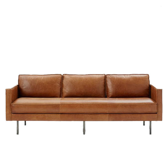 Barbican Three Seater Sofa, Real Leather For Clearance-Sofas-Weilai Concept-Weilai Concept