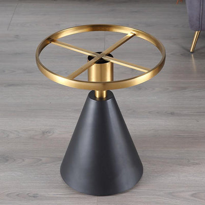 Modern Side Table with Marble Top and Metal Base-Weilai Concept-Weilai Concept