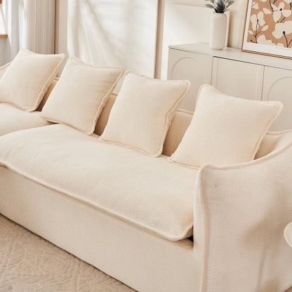 Sofa Deep Seat Sofa 3 Seater For Living Room Oversized Comfy Sofa L-Shape Sofa Couch With Chaise Home Furniture Sleeper Sectional Sofa For Apartment, Office Left Hand Facing