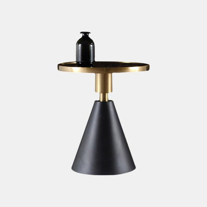 Modern Side Table with Marble Top and Metal Base-Weilai Concept-Weilai Concept
