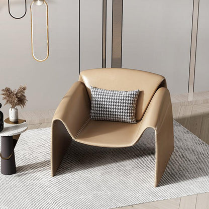 U Shape Armchair, Leather-Weilai Concept-Weilai Concept