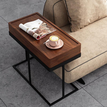 Hay Storage Side Table, Walnut-Weilai Concept-Weilai Concept