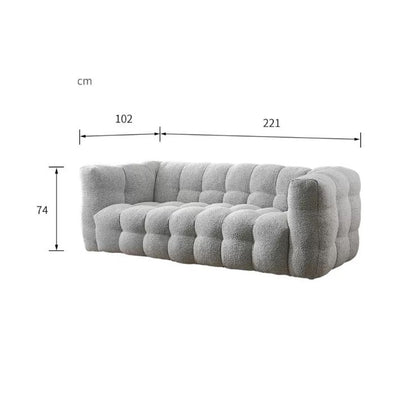 Zobah Two Seater, Three Seater Sofa, Grey Boucle-Weilai Concept-Weilai Concept