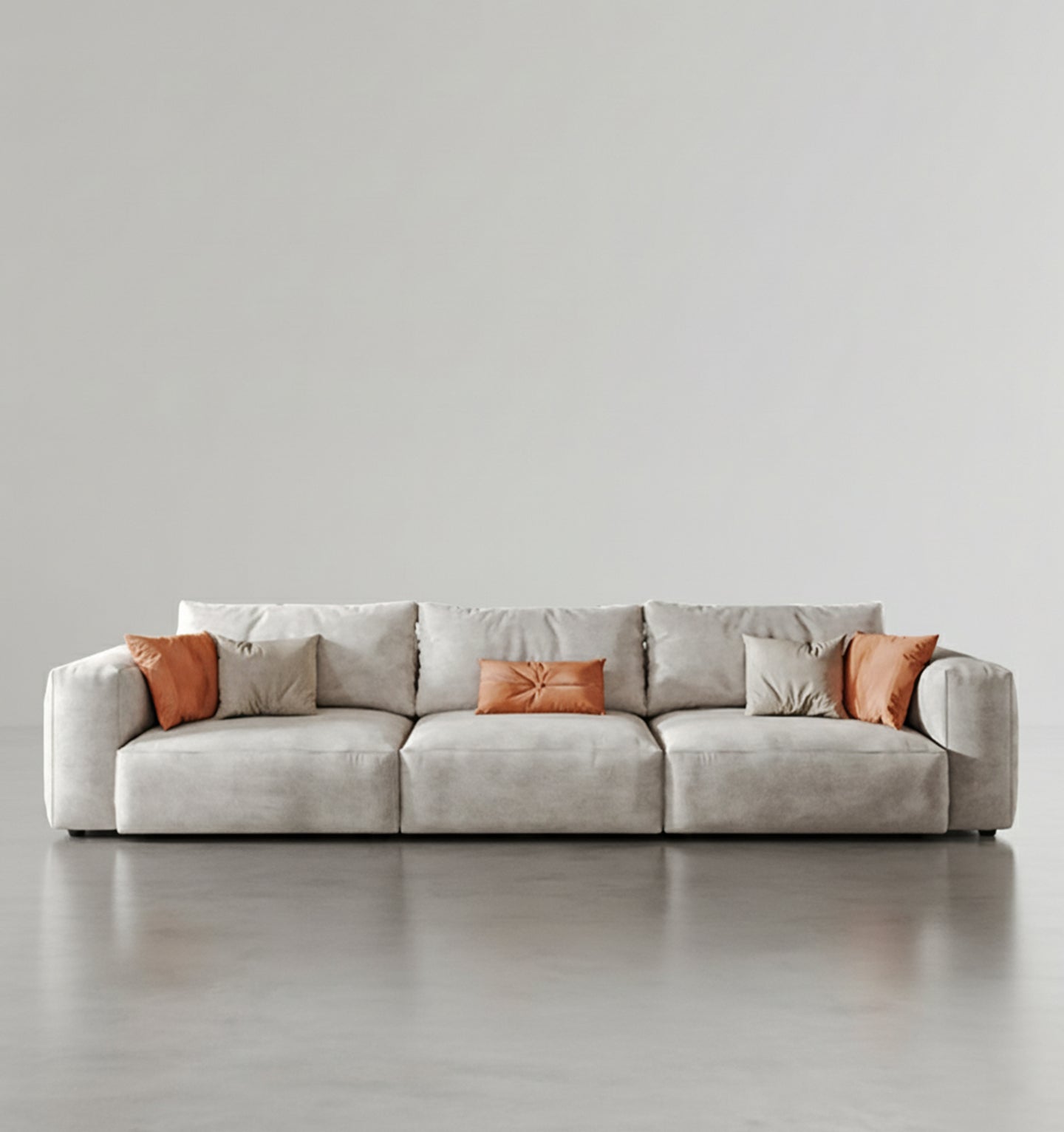 samona three seater sofa, modular sofa, leathaire in modern living room