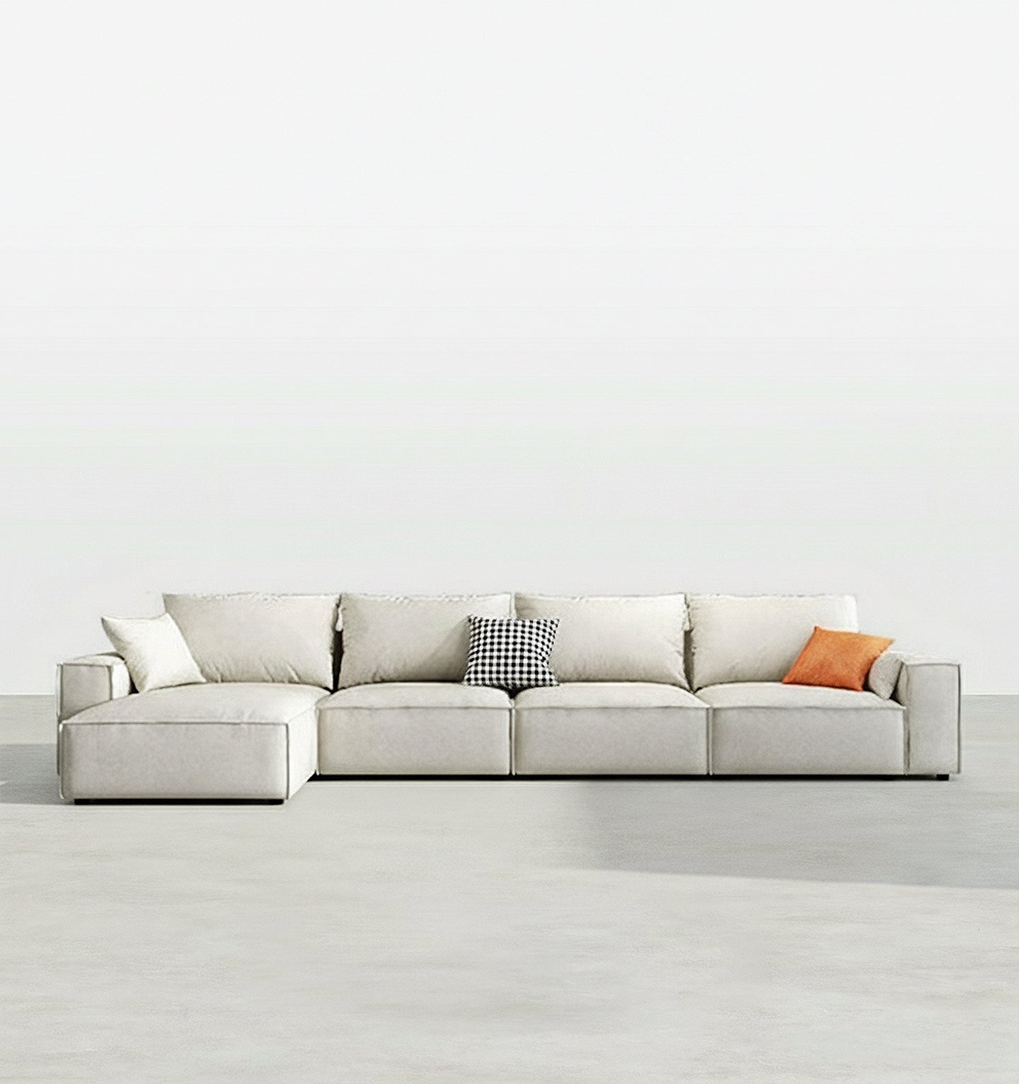 r67 anselm four seater, five seater sofa, corner sofa, leathaire in modern living room