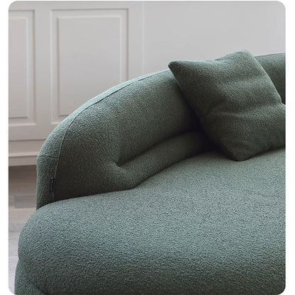 Yannik Four Seater Curved Sofa, Green-Weilai Concept-Weilai Concept
