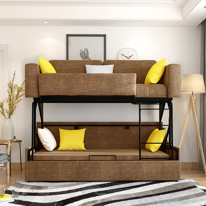 Pérez Two Seater Sofa Bed, Bunk Bed, Linen-Weilai Concept-Weilai Concept