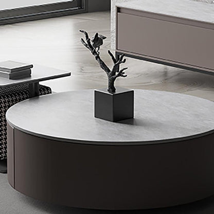 Alvis Coffee Table Set With Stool, Sintered Stone-Weilai Concept-Weilai Concept