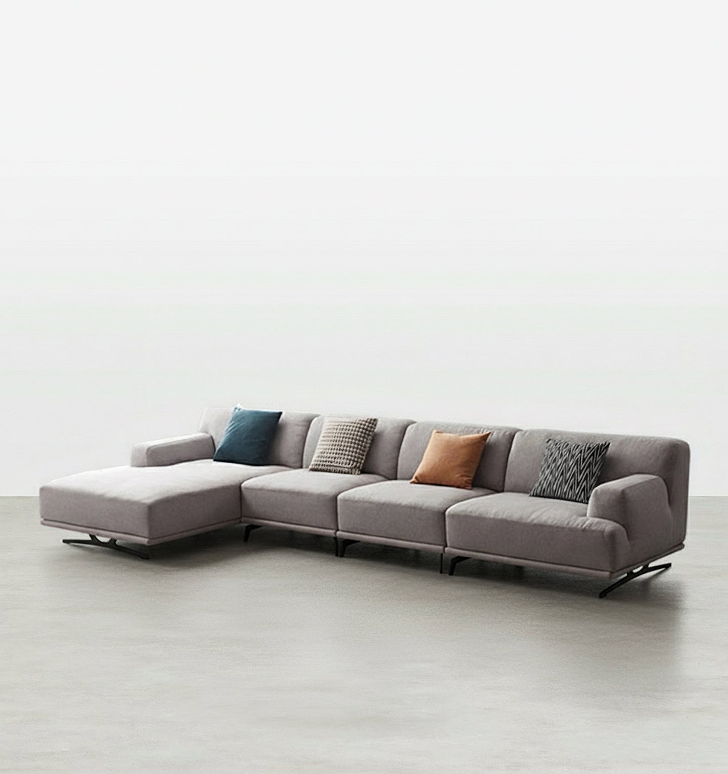 cannes four seater corner sofa in modern living room
