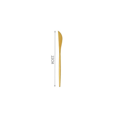 11 Piece Cutlery Set, Gold-Weilai Concept-Weilai Concept