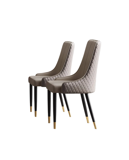 A Set of 2 Costanza Matching Dining Chairs, Grey For Clearance