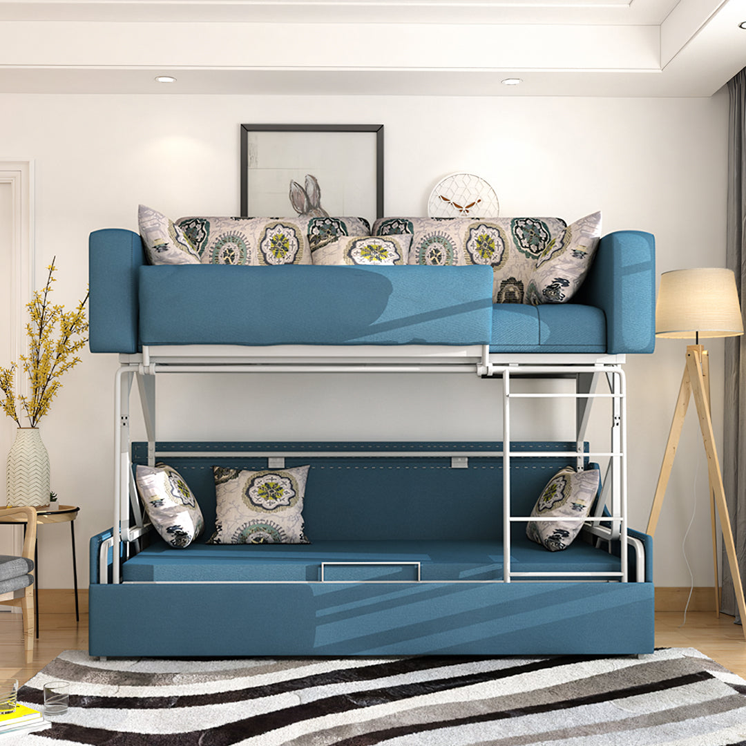 Pérez Two Seater Sofa Bed, Bunk Bed, Linen-Weilai Concept-Weilai Concept