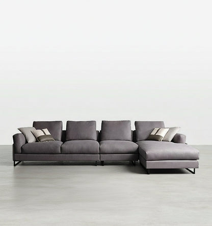 h92 grey four seater corner sofa, leathaire, multiple color in modern living room