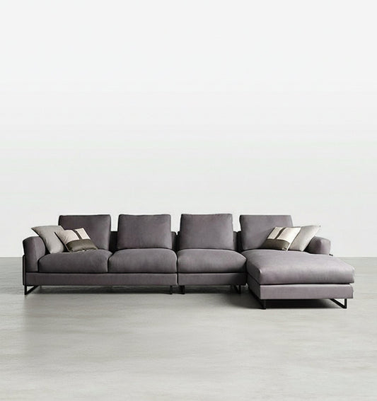 h92 grey four seater corner sofa, leathaire, multiple color in modern living room