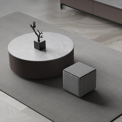Alvis Coffee Table Set With Stool, Sintered Stone-Weilai Concept-Weilai Concept