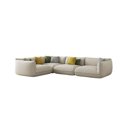 TOFU Agnes Three Seater Corner Sofa, Suede, Modular Sofa-Weilai Concept-Weilai Concept