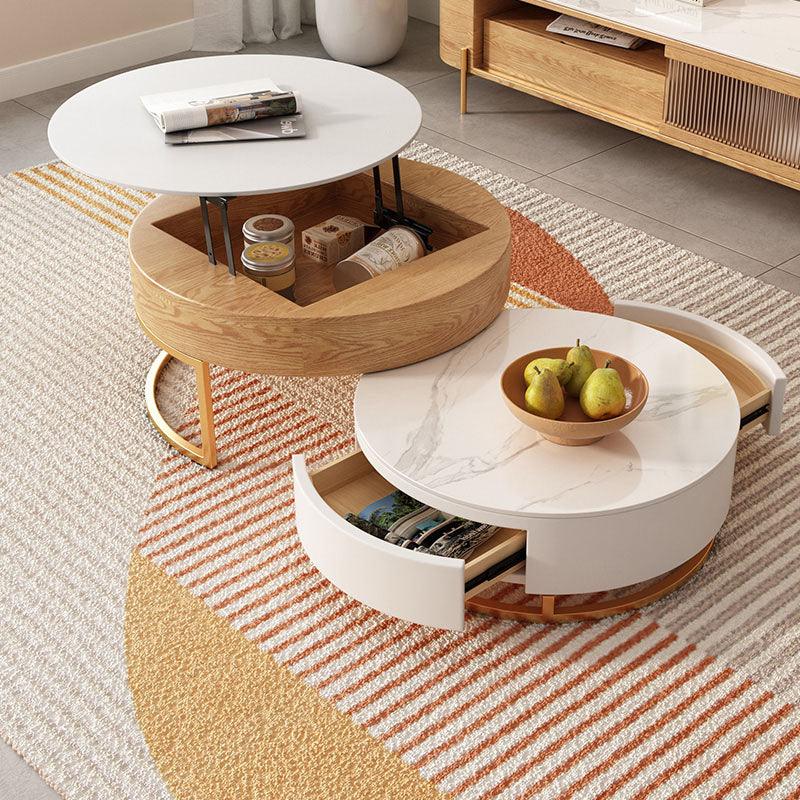 Amanda Living Room Set, Amanda Coffee Table and TV Stand, Light Oak-Weilai Concept-Weilai Concept