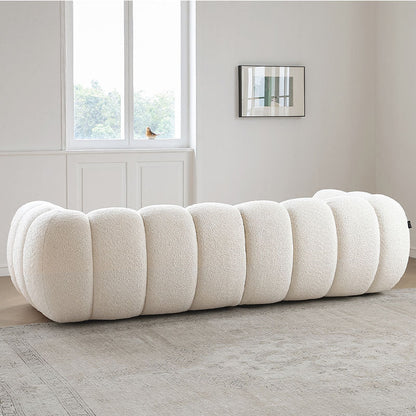 Randee BoBo Three Seater Sofa, White Boucle-Weilai Concept-Weilai Concept