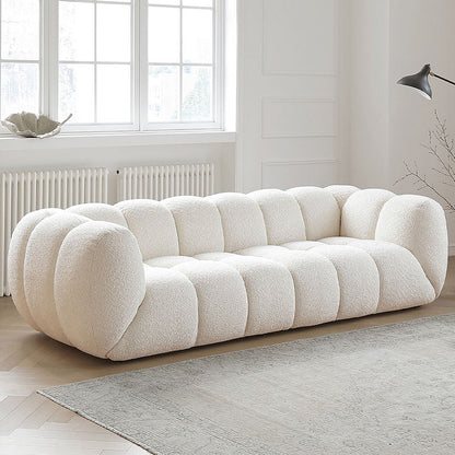 Randee BoBo Three Seater Sofa, White Boucle-Weilai Concept-Weilai Concept