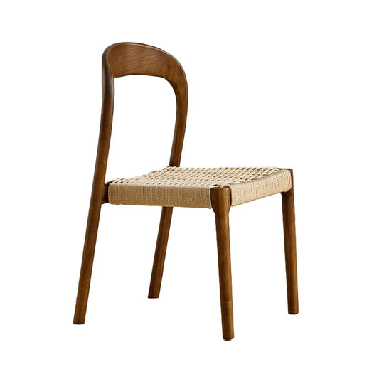 Bonnie Dining Chair, Rattan & Solid Wood-Weilai Concept-Weilai Concept