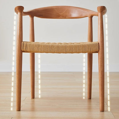 Abiram Rattan Dining Chair, Solid Wood-Weilai Concept-Weilai Concept