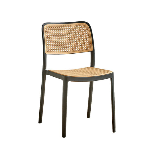 Ann Rattan Style Dining Chair, Plastic-Weilai Concept-Weilai Concept