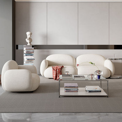 Caden Cloud Two Seater Sofa, White Boucle-Weilai Concept-Weilai Concept
