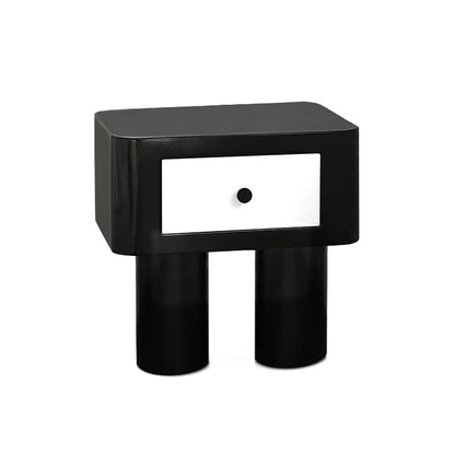 Seymour Bedside Table, Black and White-Weilai Concept-Weilai Concept