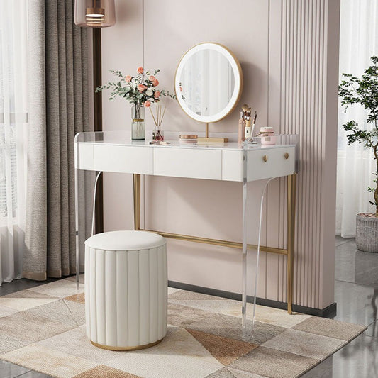Deborah Dressing Table, Cream-Weilai Concept-Weilai Concept