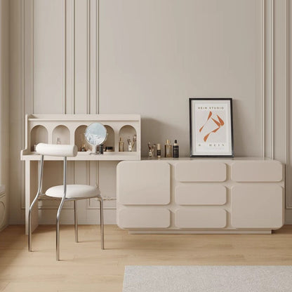 Dinah Dressing Table With Sideboard, Cream or Black-Weilai Concept-Weilai Concept