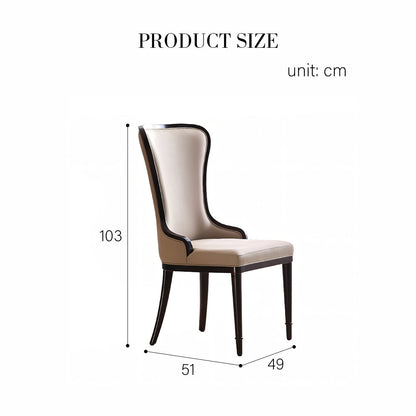 Inoue High Back Dining Chair, Leather