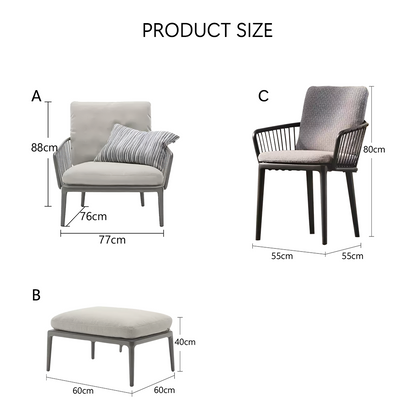 Orpheus Outdoor Lounge Chair Set, Rattan-Weilai Concept-Weilai Concept