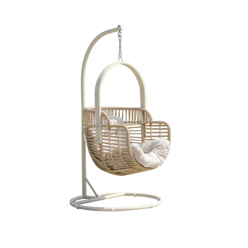 Galilea Rattan Garden Hanging Egg Chair with Stand, Indoor / Outdoor Furniture-Weilai Concept-Weilai Concept