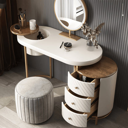 Tandy Dressing Table With LED Mirror, White,  Makeup Vanity