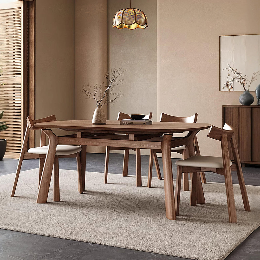 Aitken Round Folding Dining Table, Solid Wood