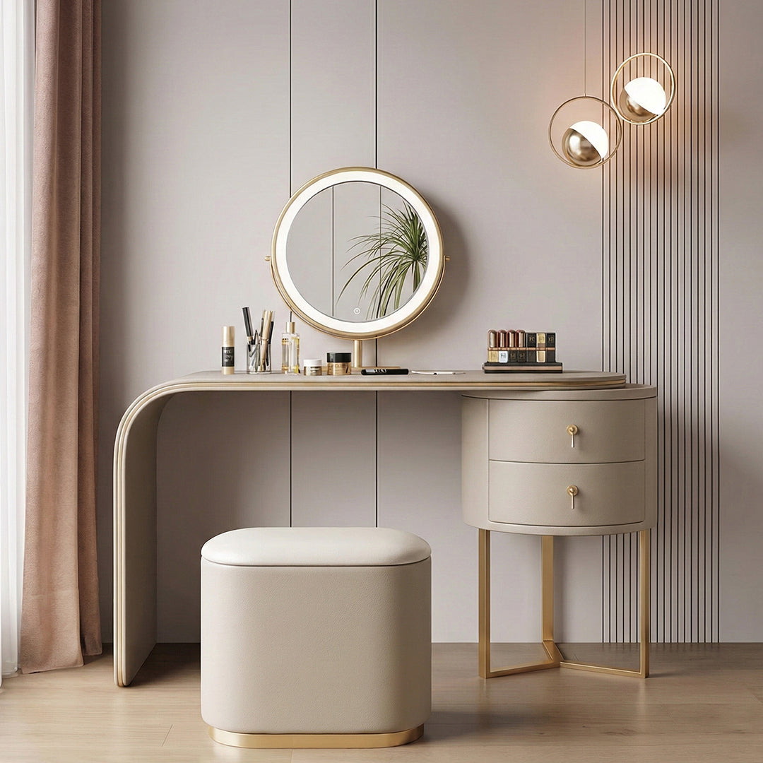 Noorali Dressing Table with Mirror, More Colors Available