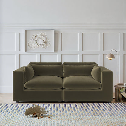 Makhmudov Loveseat Sofa, Two Seater Sofa, Velvet