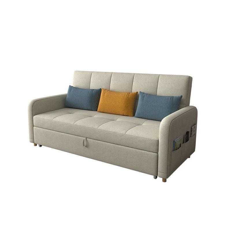 ML203 Three Seater Sofa Bed, L Shape Sofa Bed With Storage, Linen-Weilai Concept-Weilai Concept