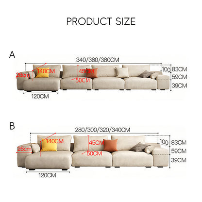 R87 Calvin Four Seater, Five Seater Sofa, Corner Sofa, Leathaire-Weilai Concept-Weilai Concept