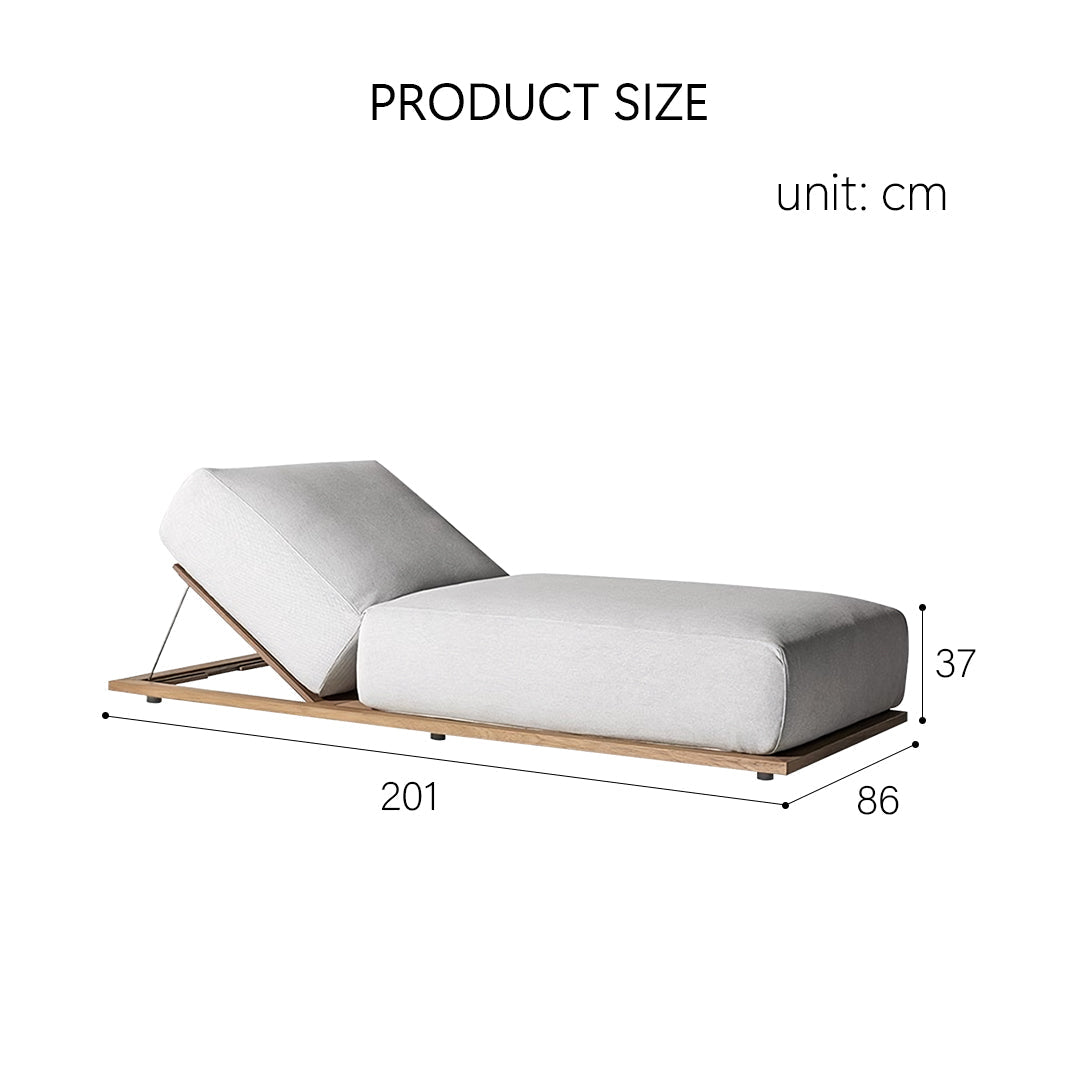 Gallo Reclinable Sun Lounger, Teak Wood, Outdoor