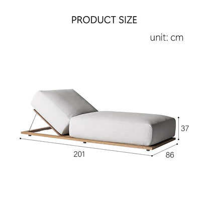 Gallo Reclinable Sun Lounger, Teak Wood, Outdoor