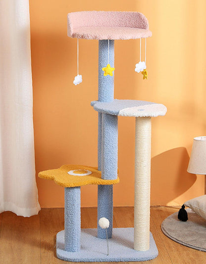Kyali Cat Tree, Cat Climber, Coral Fleece-Weilai concept-Weilai Concept