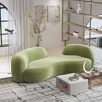 Elara Modern Curved Two Seater, Three Seater Sofa, Boucle-Weilai Concept-Weilai Concept