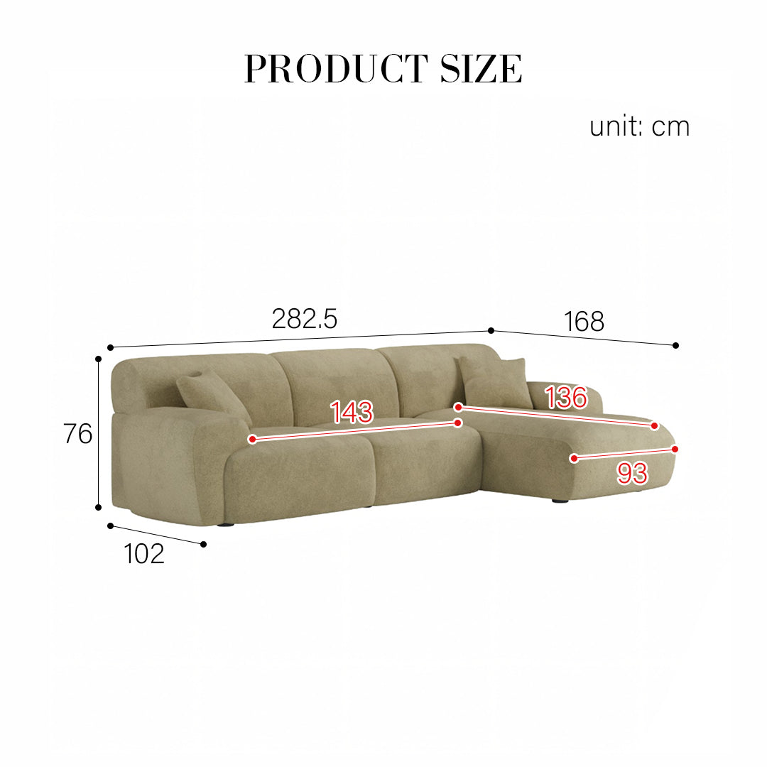 Khatri Three Seater Corner Sofa, Chenille