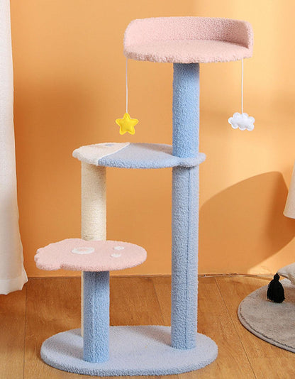 Kyali Cat Tree, Cat Climber, Coral Fleece-Weilai concept-Weilai Concept